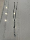 Navajo Pearls Lariat Necklace Sterling Silver 925
