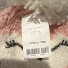 Carter s Pink Knit Acrylic Fox Pom-pom Beanie Hat Girls 0-3 Months