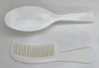 Vintage Estee Lauder Hair Comb Brush Cream Ball Tip Travel Small 6 5  Oval Purse