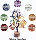 7 Chakra Crystal Tree Of Life  Gemstone Meditation Healing Handmade Reiki New