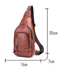 Men s Sling Backpack Genuine Leather Chest Bag Crossbody Bag Shoulder Bag New S