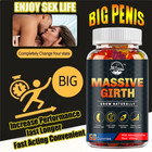 Xxxl Plus Size Male Enlarger Longer Wider Bigger Man Natural Growth Gummies X 2p