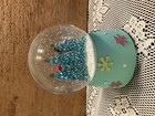 Retro Style Flower Power Santa Snowman Snow Globe Decor Christmas