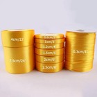 Gold Yellow Satin Ribbon Diy Gift Wrap Bow Wedding Party Craft 0 6   5cm