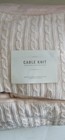 Restoration Hardware Cable Knit Pink Moses Basket Bedding Liner Matt Set