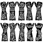 Large Henna Tattoo Stencil Kit  10 Sheets  Reusable Adhesive
