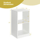 2 Pcs Bookshelf 2-tier Open Wood Display Organizer Set Vinyl Record Cube Storage