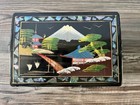 Vintage Japanese Black Lacquered Hand Painted Musical Jewelry Box - 6  X 3 5 