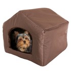 Indoor Cat House Removable Cushion Soft Sherpa Cozy Pet Bed Dog House Small Pets