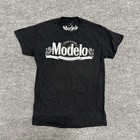 Modelo T-shirt Mens Size S Black Graphic Logo Short Sleeve Cerveza Beer Casual