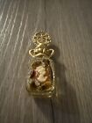 Adrian Designs Glass Miniature Perfume Bottle Jeweled Ornate 1 8oz Vtg 2 75 Inch