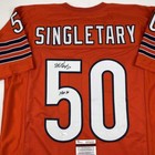 Autographed signed Mike Singletary Hof 98 Chicago Orange Football Jersey Jsa Coa