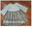 Fall Dress  Thanksgiving Outfit  Autumn Clothes  Girl Toddler Blue Brown  Winter
