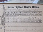 Antique Successful Farming Magazine 2 Ink Blotters 1 Postcard 1 Order Form