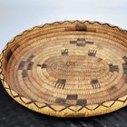Papago Native American Basket Oval Coiled Tray Southwest Handmade 12x10x2