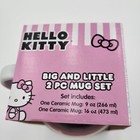 Hello Kitty 2 Piece Big   Little Coffee Mug Set Ceramic Big 16oz Little 9oz