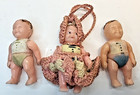 Lot Of 3 Renwal 1950 s No 8 Dollhouse Baby Doll Jointed Arms Legs Vintage 2 25 