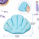 2 Pcs Shell Shape Inflatable Bath Pillow With Suction Cups