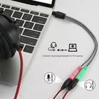 Headphone Mic Splitter 3 5mm Trrs Male To 2 Trs Female Y Adapter