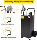 30 35 40 50gal Fuel Caddy With 4 Wheels   Manual Transfer Pump Fueling Nozzle