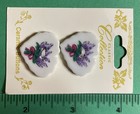  2  Westrim Crafts 1    Lilac Purple Heart Shape Ceramic 2-hole Buttons Card-p404