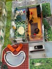 Rare Marx See   Play Doll House Mid-century See Through Doll House W accessories