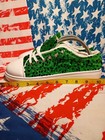 Green Sequin Velour Tennis Shoes Sneakers Size W43 Eu  W12 Us  New