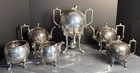 Antique Middletown Co  Tea coffee Full Set W Samovar Quadruple Silver Plate Rare