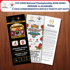 7-pack  Indiana Hoosiers 2026 National Championship Custom Replica Tickets Stubs