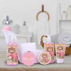 Luxury British Rose Spa Gift Basket For Women - 8 Pc Self Care Set