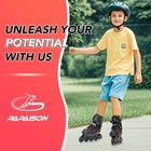 Papaison Boys Kids Inline Skates Adjustable Size Beginner Roller Blades Ages    