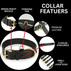 Genuine Leather Dog Collar Heavy Duty Brass Buckle S M L Strong Durable