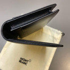 Montblanc Meisterst  ck Card Holder Black Leather Business Wallet Gift New