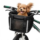 Dog Bike Basket  Folding Front Pet Carrier For Small Dogs Cats Up To 11 Deluxe