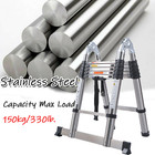 8-16ft Steel Telescoping Ladder Extension Ladders Retraction Collapsible Folding