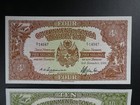 3no  1966 Tonga 4 - 10 -   1 Banknotes   fiji pacific  Fresh Original Aunc unc