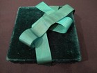 Vintage Marshall Field s Green Velvet Gift Box With Gold Tinsil