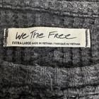 We The Free Thermal Waffle Knit Top Womens S Charcoal Grey 100  Cotton Euc