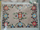Vtg Cape Cod Floral Punch Needle Rug By Numbers Wall 24 X 36 Vogart Craft Kit