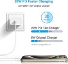 20w Usb-c To Type C Power Adapter Fast Charger Type C Cable Cord For Iphone Ipad