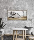 Barn Framed Wall Art Farmhouse  Rustic Farm Wood Picture Decor Large Windmill   