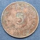 Arizona State Tax Commission Sales Tax Token Correct Change For 5 Mills  59539