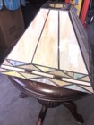 Mission Craftsman Style Lamp Shade Square Slag Stained Glass Multi Color 10 1 2 