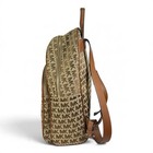 Michael Kors Abbey Backpack Women Brown Signature Mk Jacquard Monogram Logo