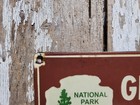 Vintage Great Smoky Mountains Porcelain Sign Rare Old National Park Service Camp