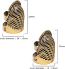 4 Pack Sewing Thimble Finger Protector  Adjustable Finger Metal Shield Protector