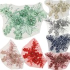 3d Flower Beaded Embroidery Lace Applique Sequins Patches Motif Diy Bridal Dress