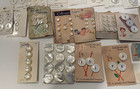 Vintage   Modern Lot White Mop Lady Washington Pearl Glass Plastic Button