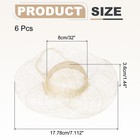 6 Pcs Miniature Doll Straw Hats  Size Xxxl  7 Inches For Dollhouse Diy Craft
