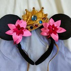 Tokyo Disney Resort Minnie Mouse Crown Veil Ears Headband Princess Tdr Japan